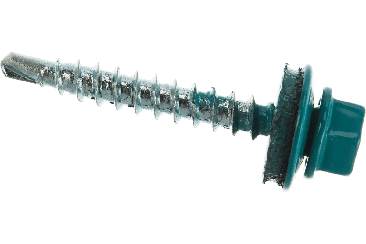 Изображение Саморез кровельный 4,8x35 RAL 5021 водная синь, по дереву(3000 шт)